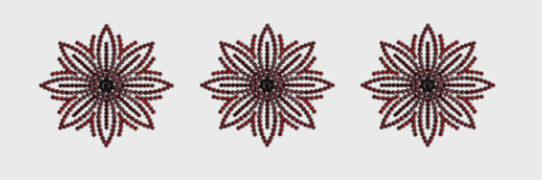 Nr.07 rødsvart sirkler stor ramme