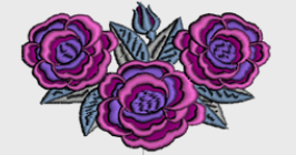 Nr.13 rosebukett liten ramme