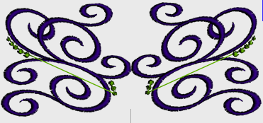 Nr.39 grønnblå svusj liten ramme