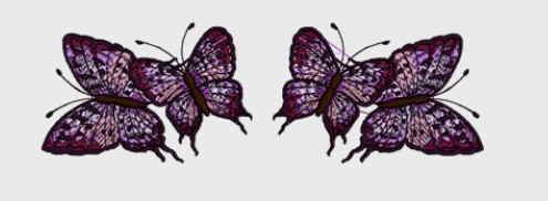 Nr.4 2xSommerfugl stor ramme